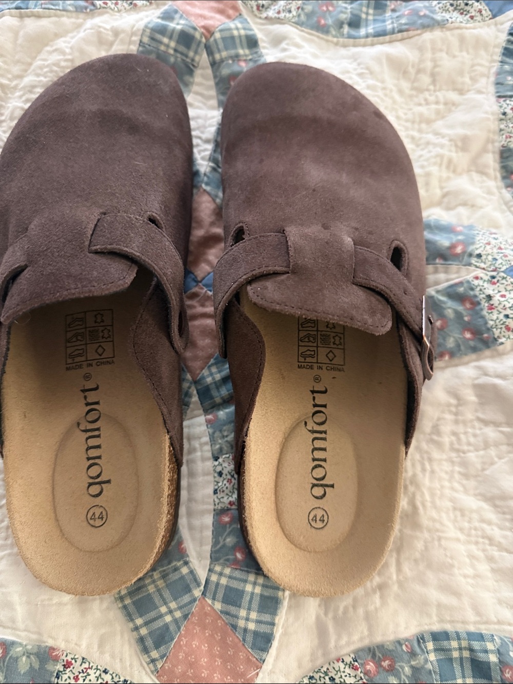 Men's Suede Slip-On Sandals in Dark Brown